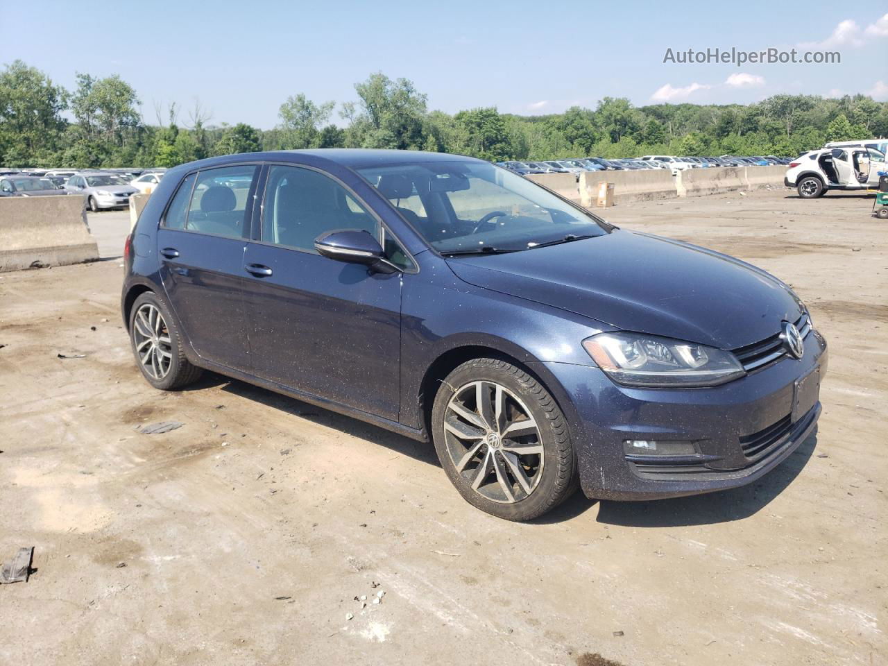 2015 Volkswagen Golf  Blue vin: 3VW217AU4FM019539