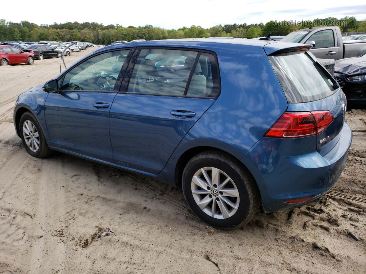 2016 Volkswagen Golf S/se Синий vin: 3VW217AU4GM000832