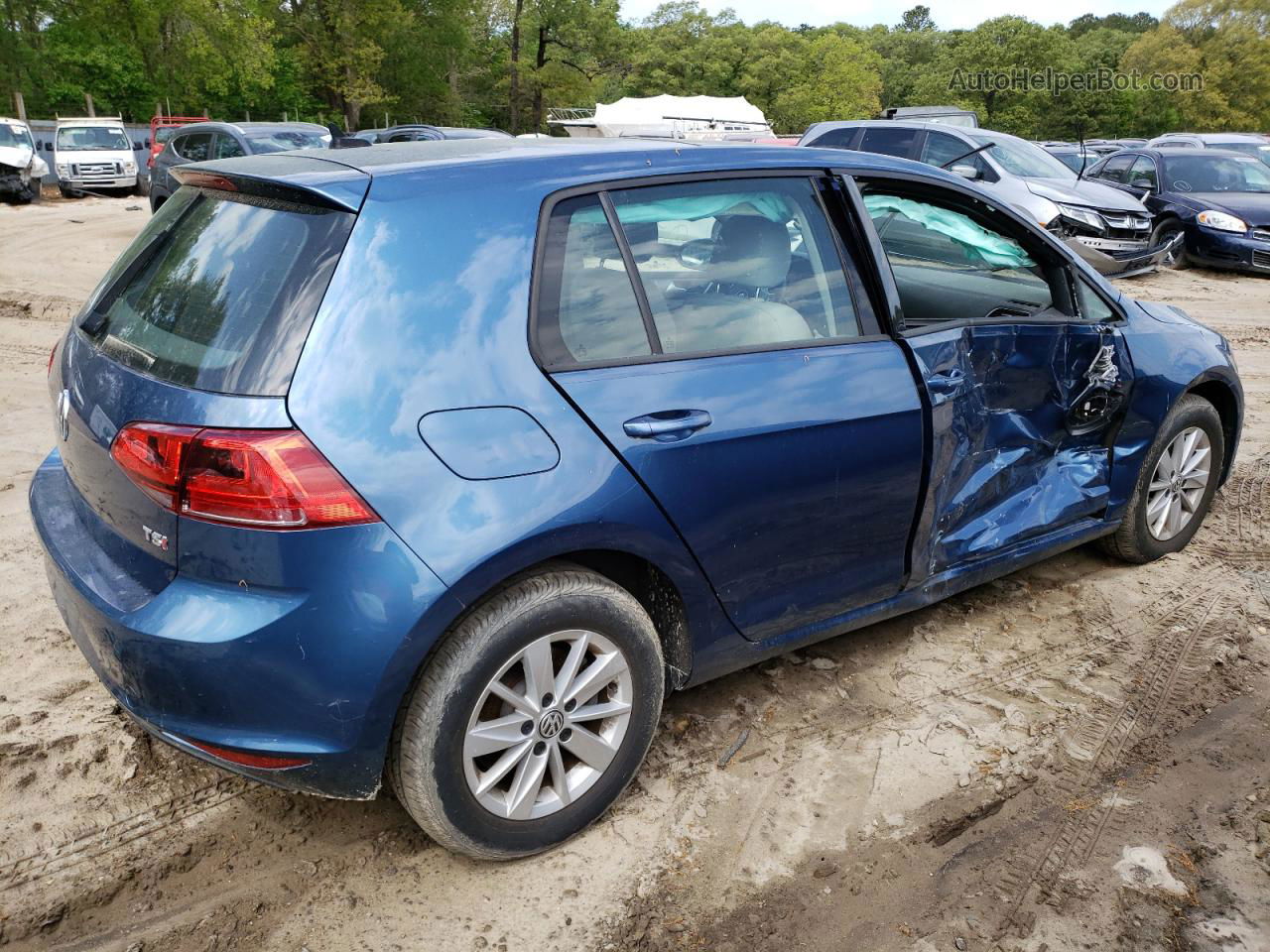 2016 Volkswagen Golf S/se Blue vin: 3VW217AU4GM000832