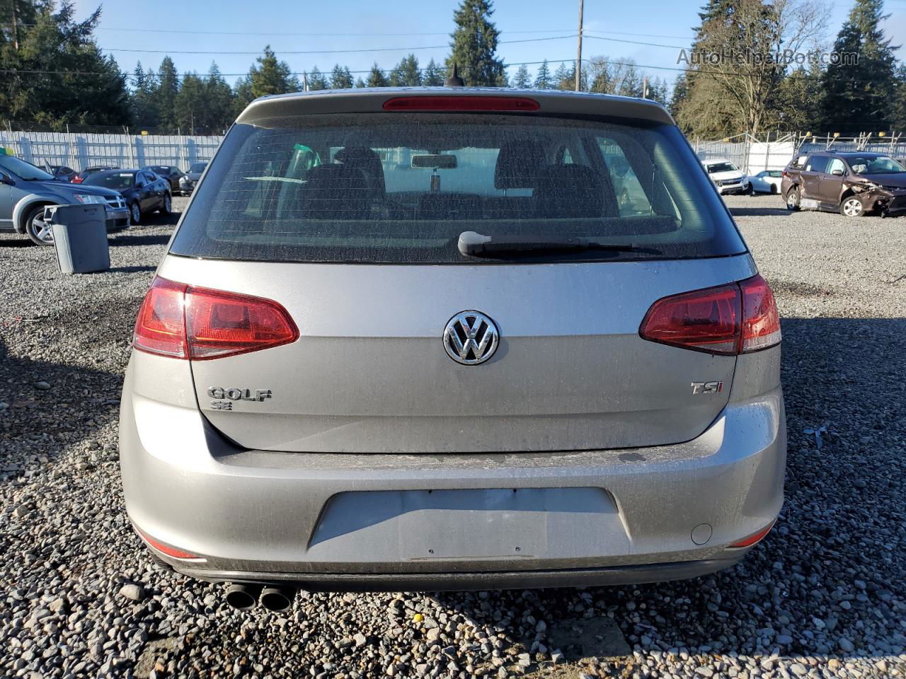 2016 Volkswagen Golf S/se Silver vin: 3VW217AU4GM023527