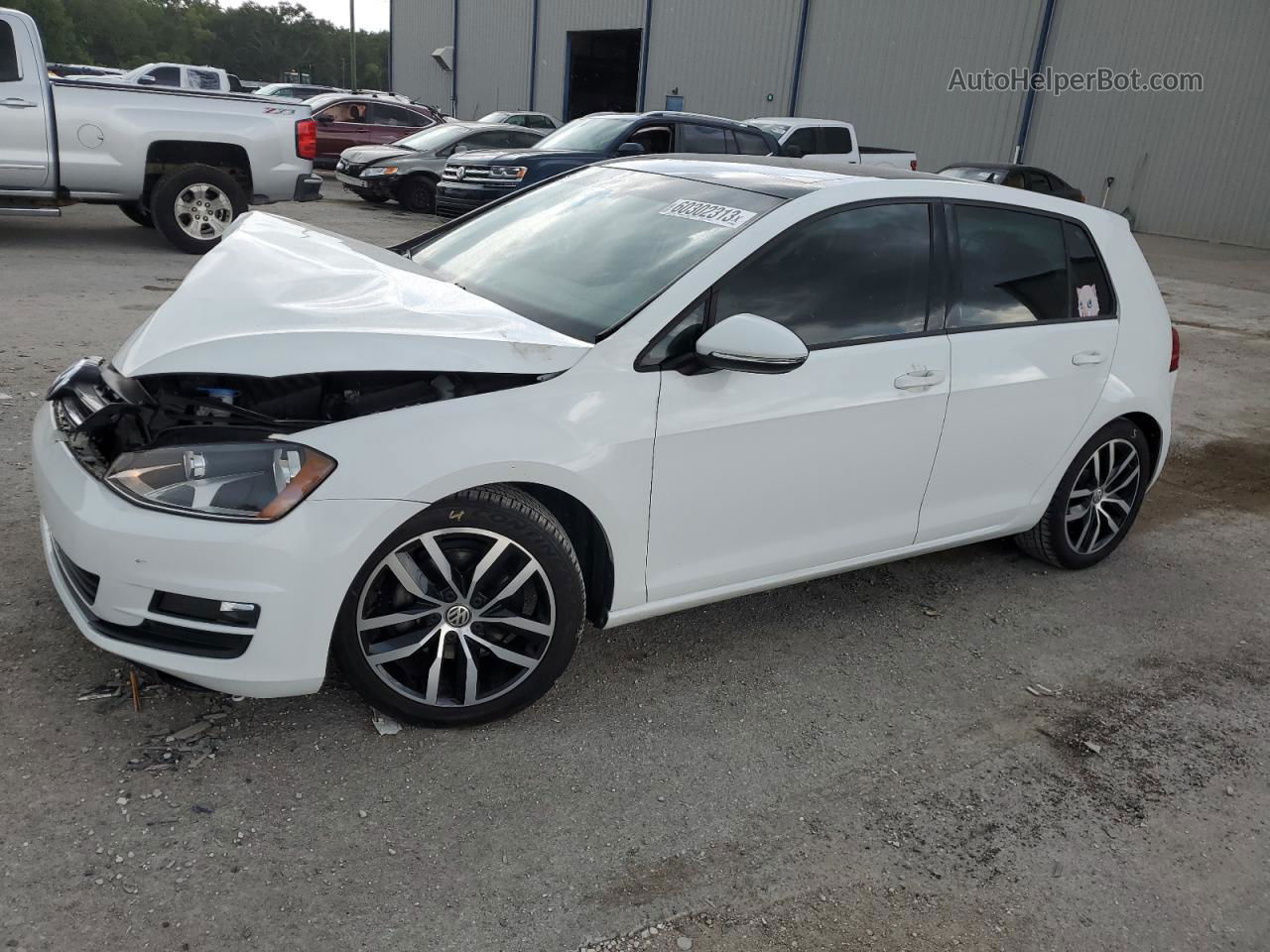 2016 Volkswagen Golf S/se White vin: 3VW217AU4GM044104