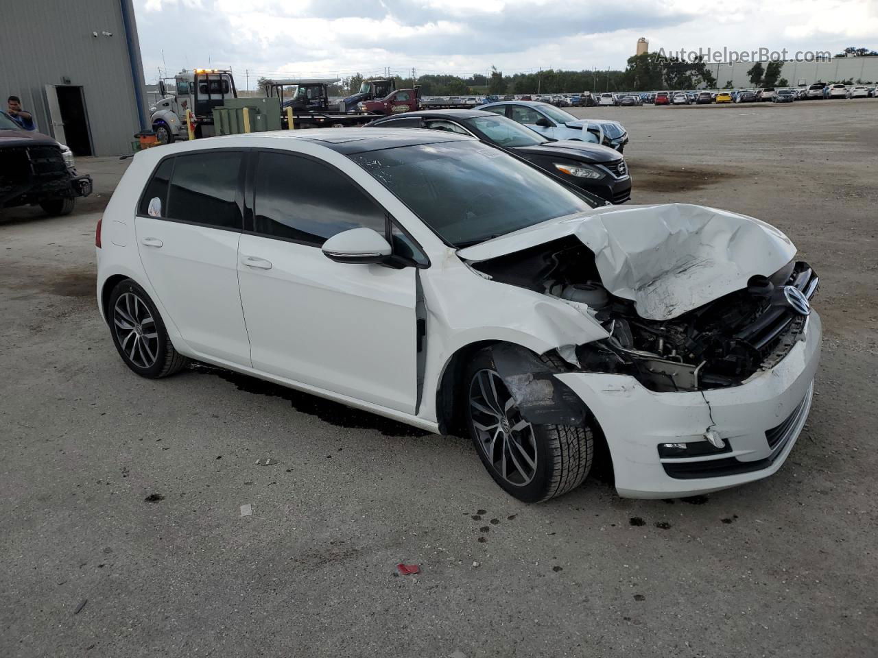 2016 Volkswagen Golf S/se White vin: 3VW217AU4GM044104