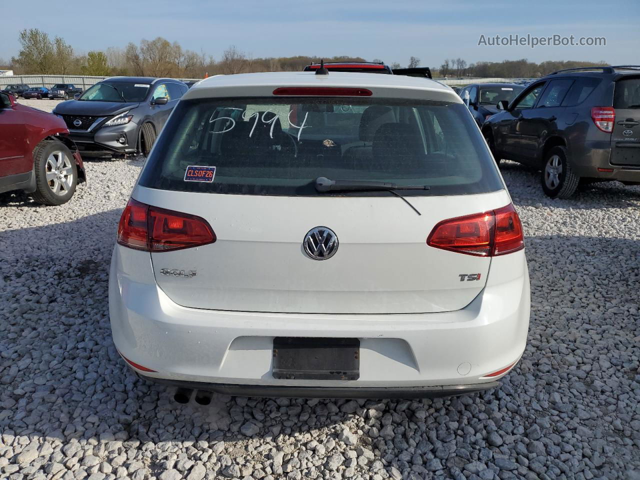 2017 Volkswagen Golf S Белый vin: 3VW217AU4HM015994