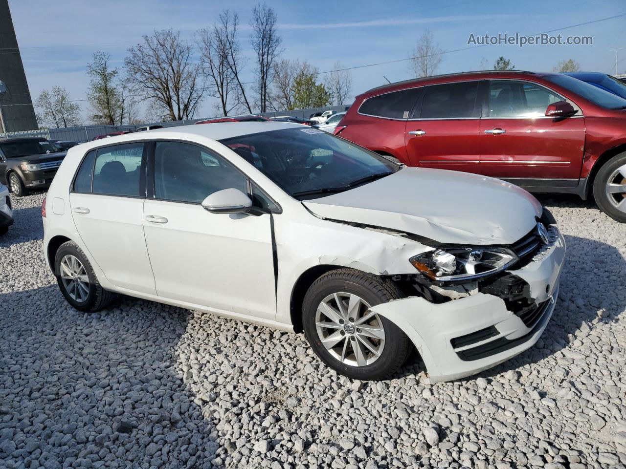 2017 Volkswagen Golf S White vin: 3VW217AU4HM015994