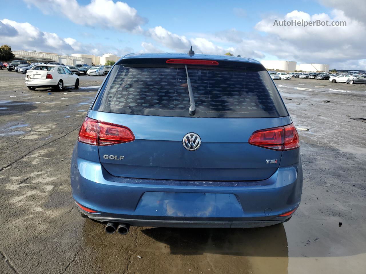 2017 Volkswagen Golf S Blue vin: 3VW217AU4HM024677