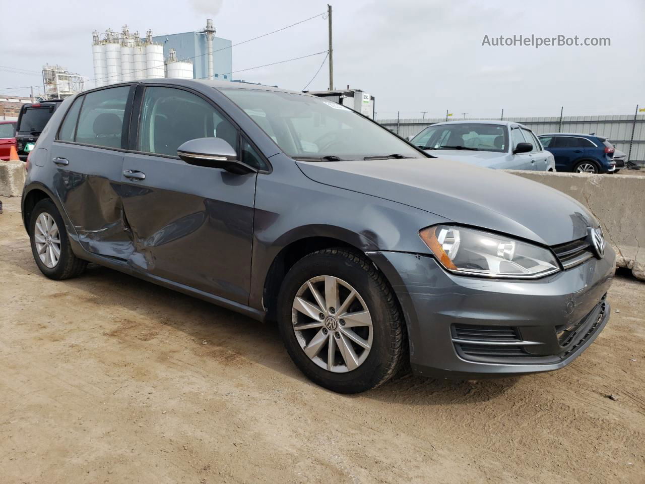 2017 Volkswagen Golf S Серый vin: 3VW217AU4HM028468