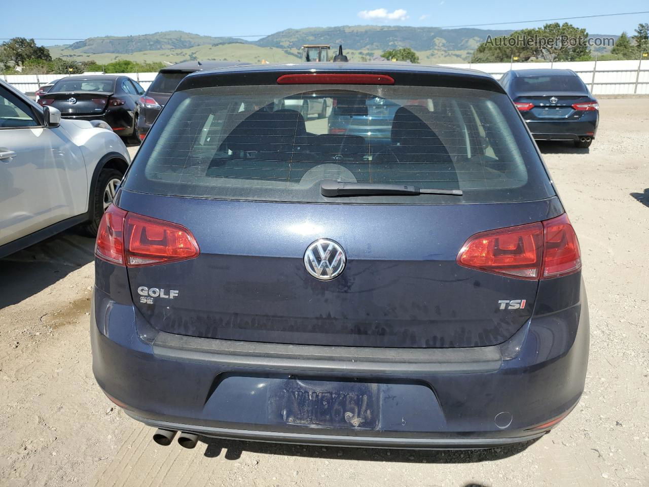 2017 Volkswagen Golf S Blue vin: 3VW217AU4HM035694