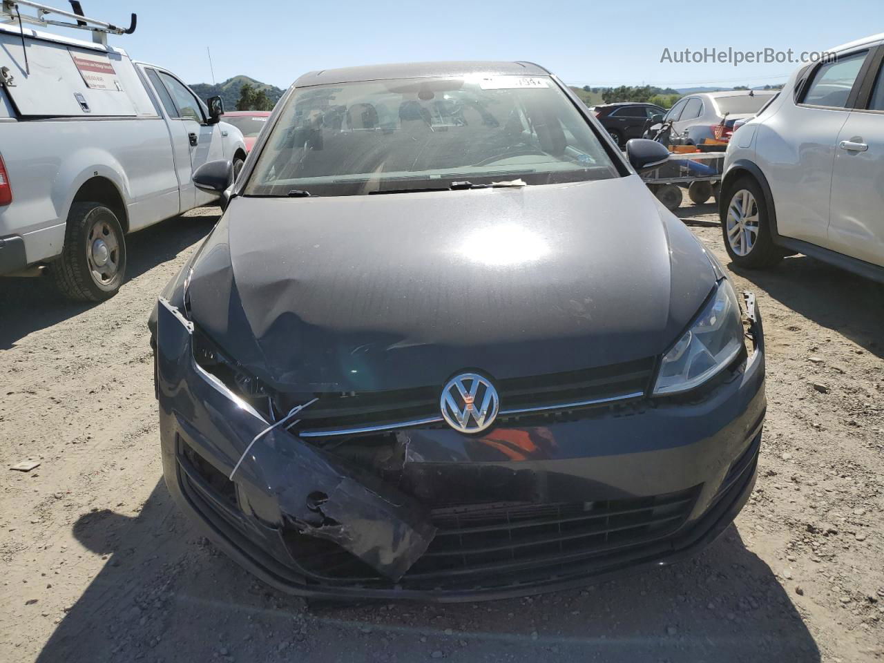 2017 Volkswagen Golf S Синий vin: 3VW217AU4HM035694