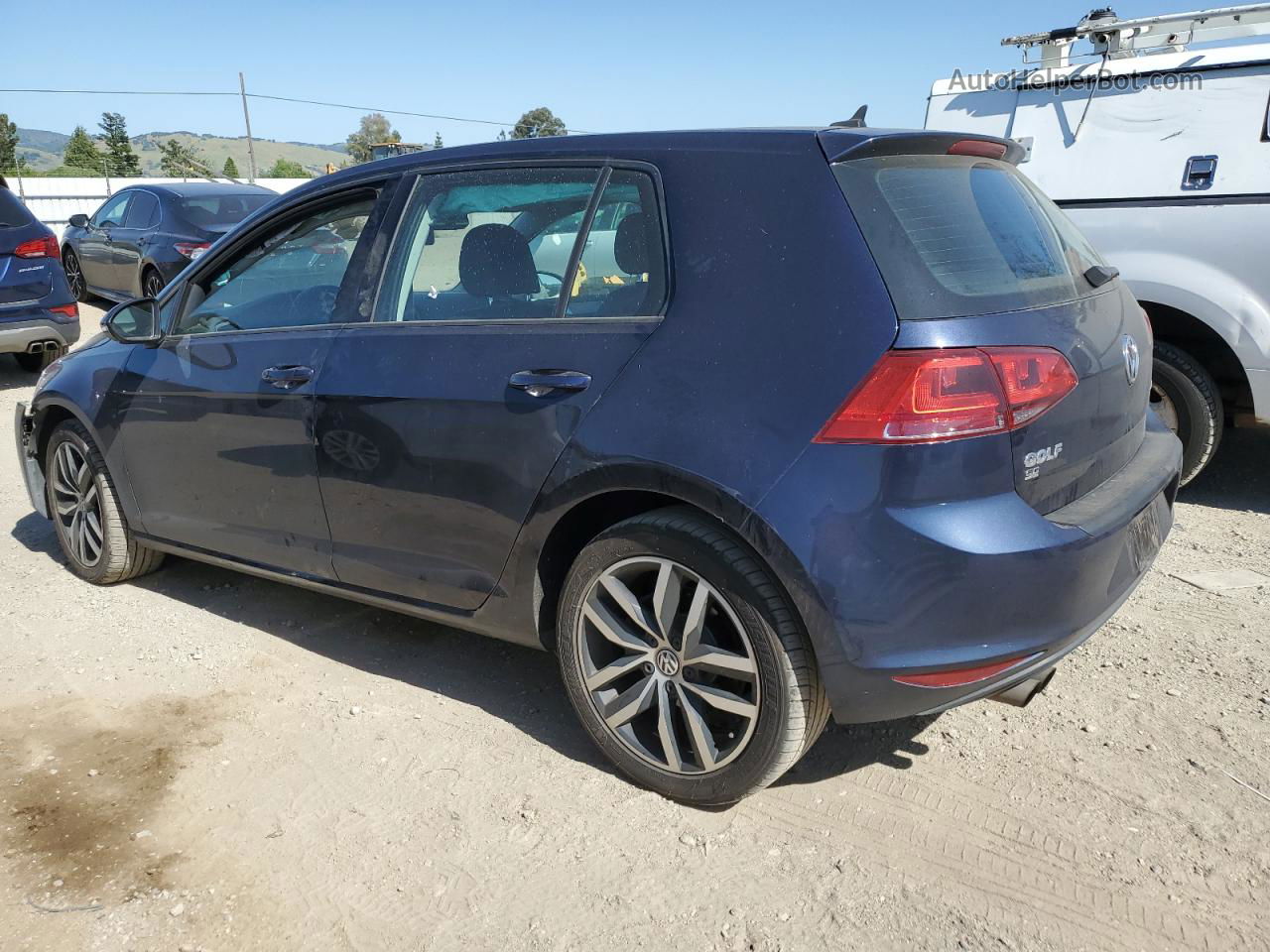 2017 Volkswagen Golf S Blue vin: 3VW217AU4HM035694