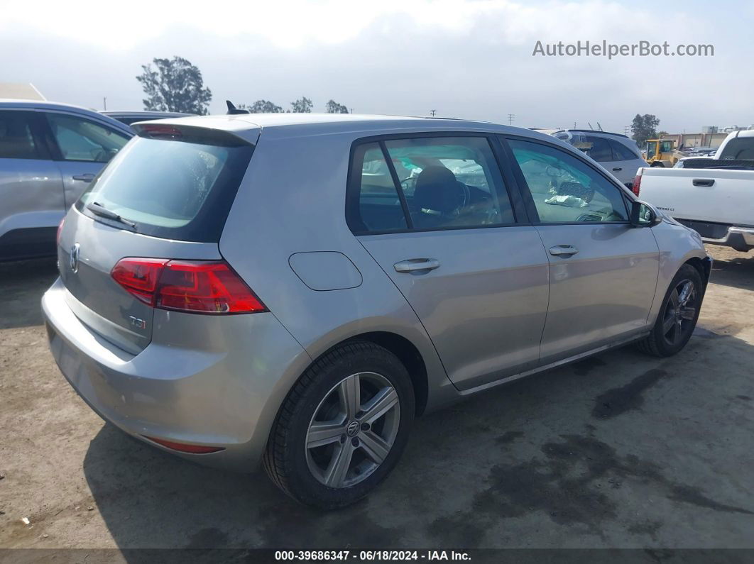 2017 Volkswagen Golf Tsi S 4-door/tsi Se 4-door/tsi Sel 4-door/tsi Wolfsburg Edition 4-door Silver vin: 3VW217AU4HM073667