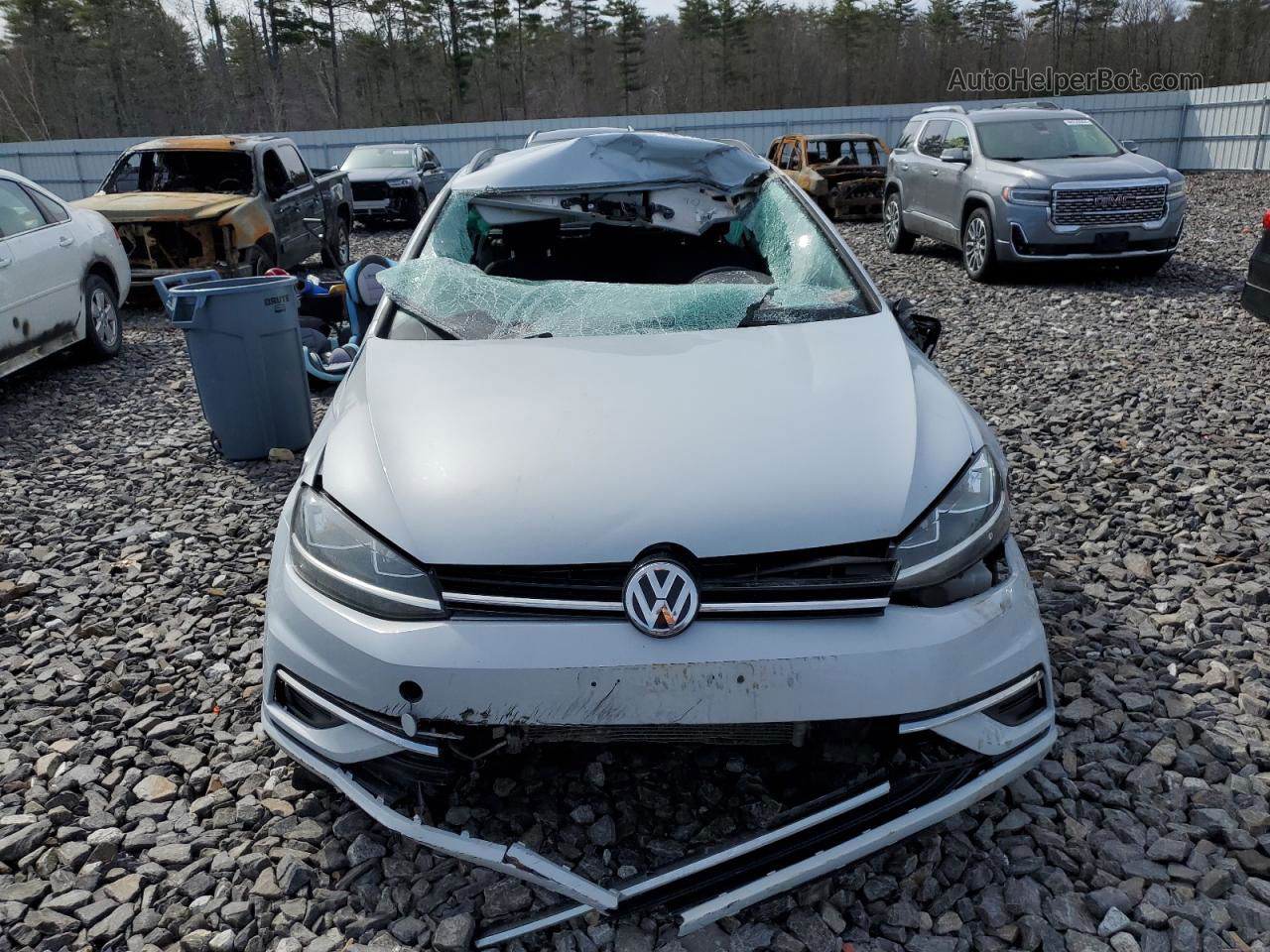 2019 Volkswagen Golf Sportwagen S White vin: 3VW217AU4KM501938