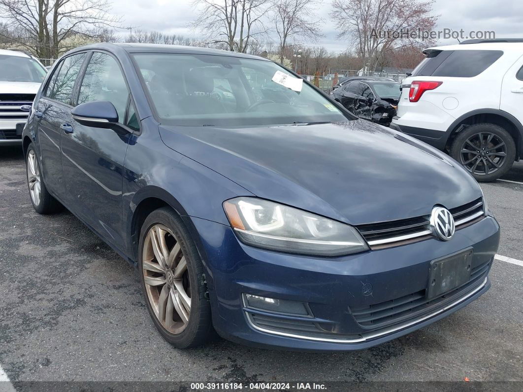 2015 Volkswagen Golf Tsi Sel 4-door Navy vin: 3VW217AU5FM006038