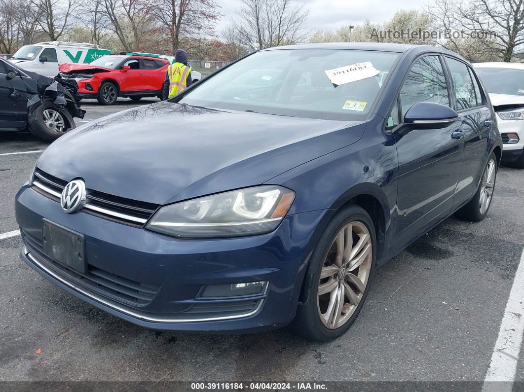 2015 Volkswagen Golf Tsi Sel 4-door Navy vin: 3VW217AU5FM006038