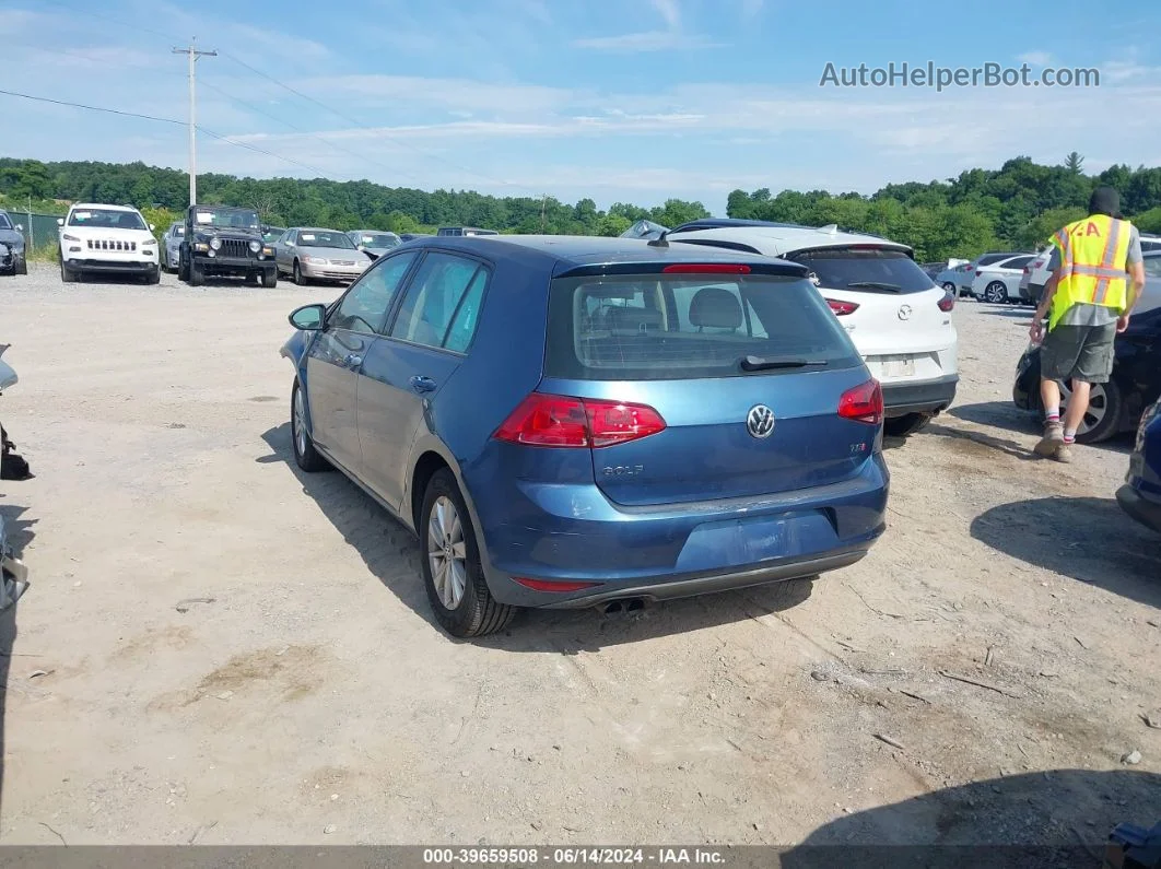 2015 Volkswagen Golf Tsi S 4-door Blue vin: 3VW217AU5FM078079