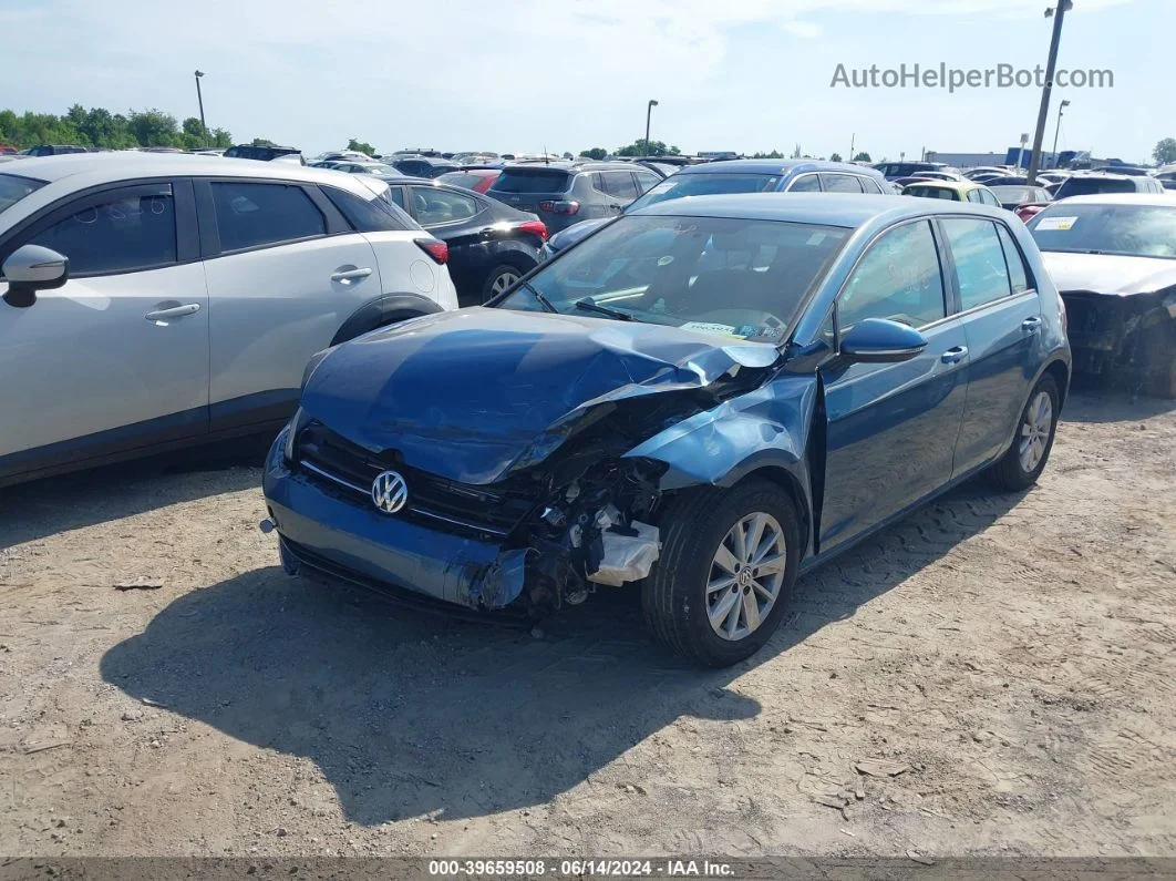 2015 Volkswagen Golf Tsi S 4-door Blue vin: 3VW217AU5FM078079