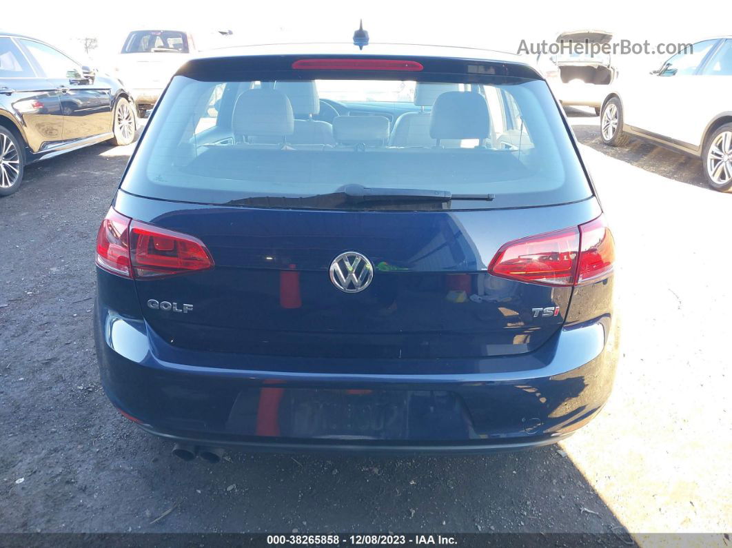 2015 Volkswagen Golf Tsi S 4-door Синий vin: 3VW217AU5FM084156