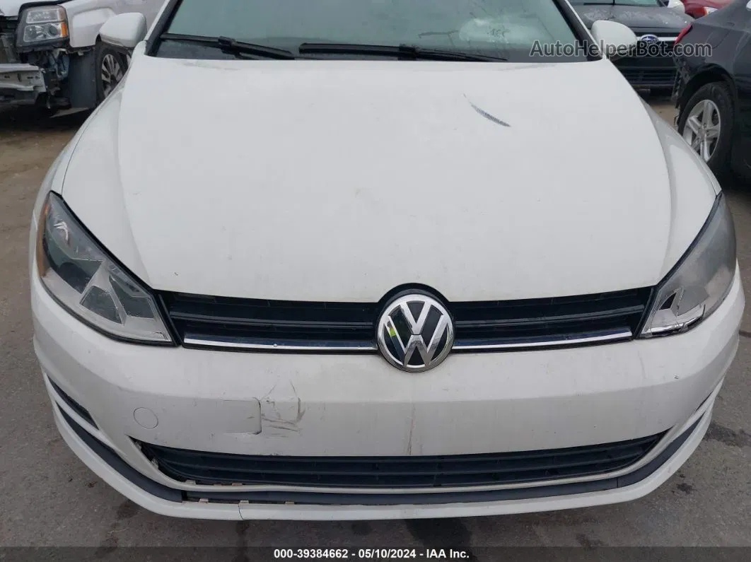 2015 Volkswagen Golf Tsi S 4-door White vin: 3VW217AU5FM089616