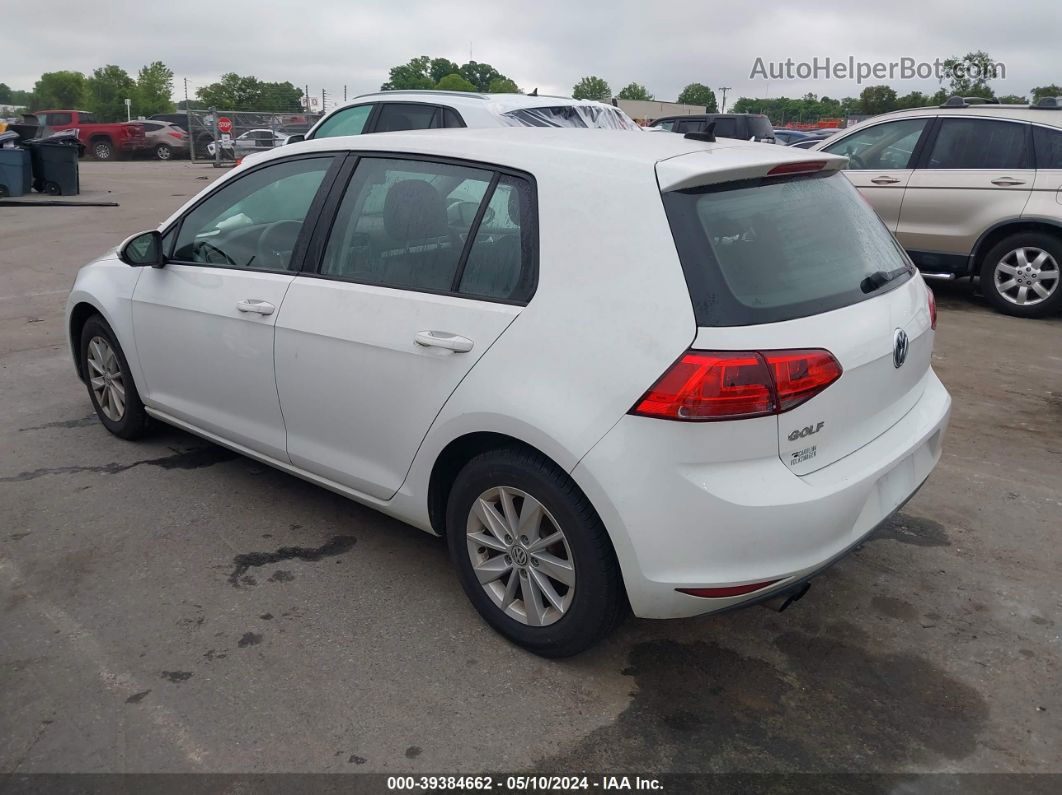 2015 Volkswagen Golf Tsi S 4-door White vin: 3VW217AU5FM089616