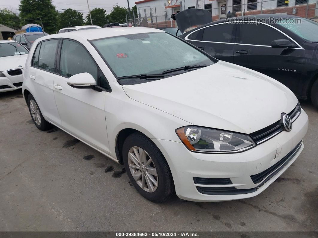 2015 Volkswagen Golf Tsi S 4-door White vin: 3VW217AU5FM089616