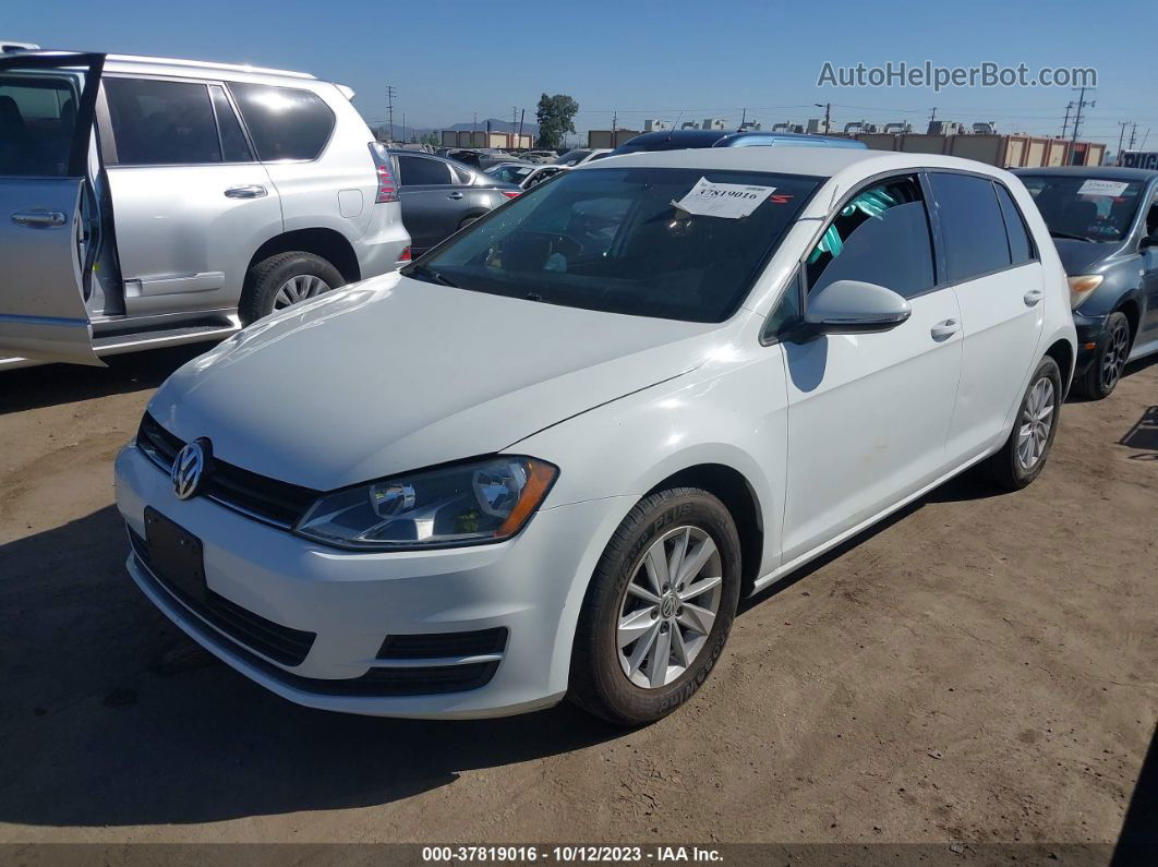 2016 Volkswagen Golf Tsi S White vin: 3VW217AU5GM021110