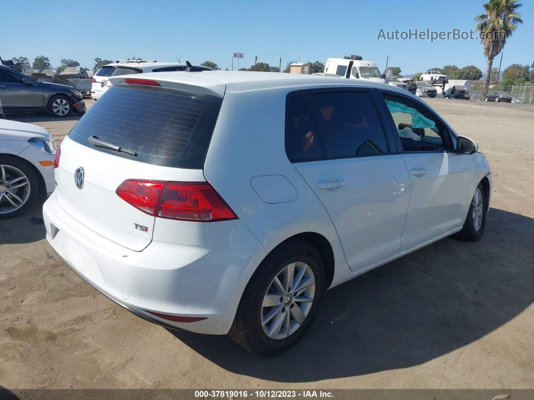 2016 Volkswagen Golf Tsi S White vin: 3VW217AU5GM021110