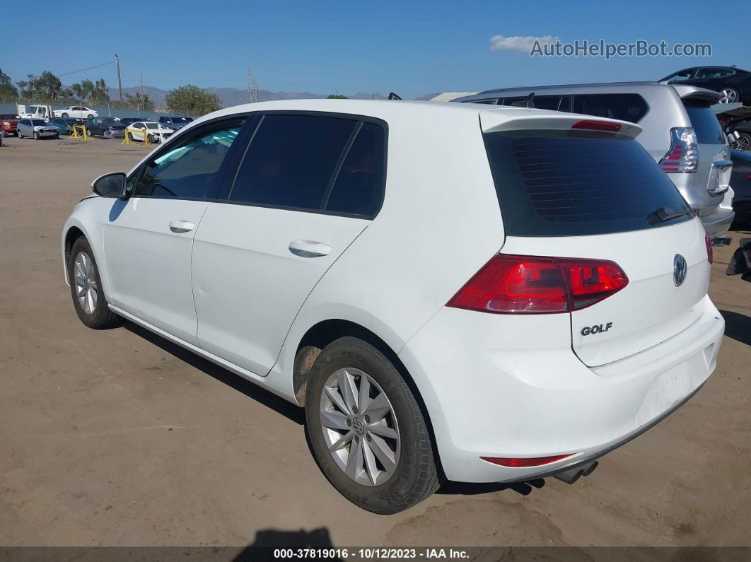 2016 Volkswagen Golf Tsi S White vin: 3VW217AU5GM021110