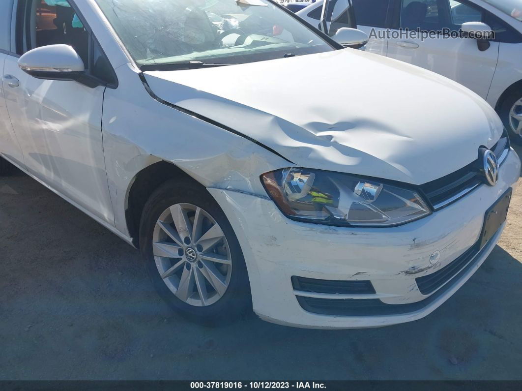 2016 Volkswagen Golf Tsi S White vin: 3VW217AU5GM021110