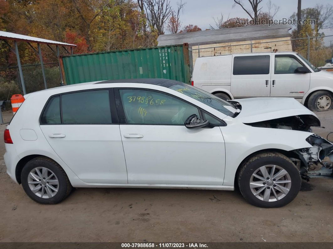 2016 Volkswagen Golf Tsi S 4-door Белый vin: 3VW217AU5GM022628