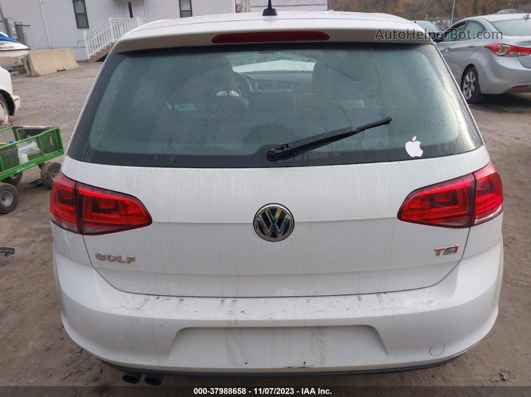 2016 Volkswagen Golf Tsi S 4-door Белый vin: 3VW217AU5GM022628