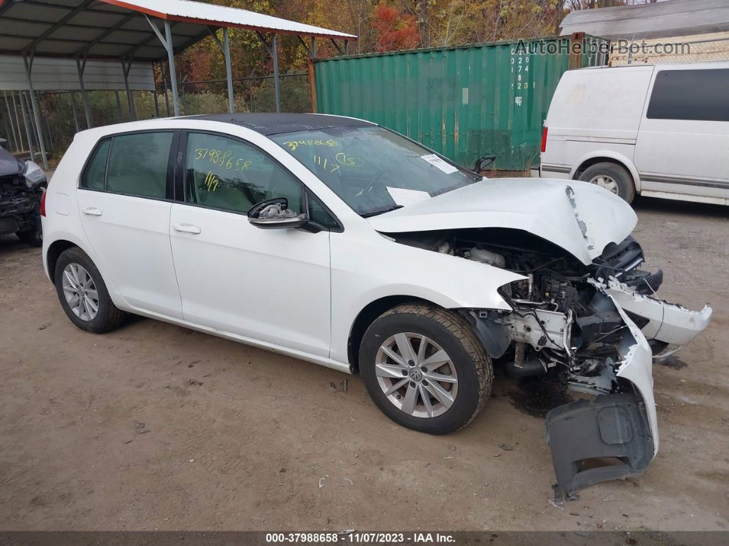 2016 Volkswagen Golf Tsi S 4-door White vin: 3VW217AU5GM022628