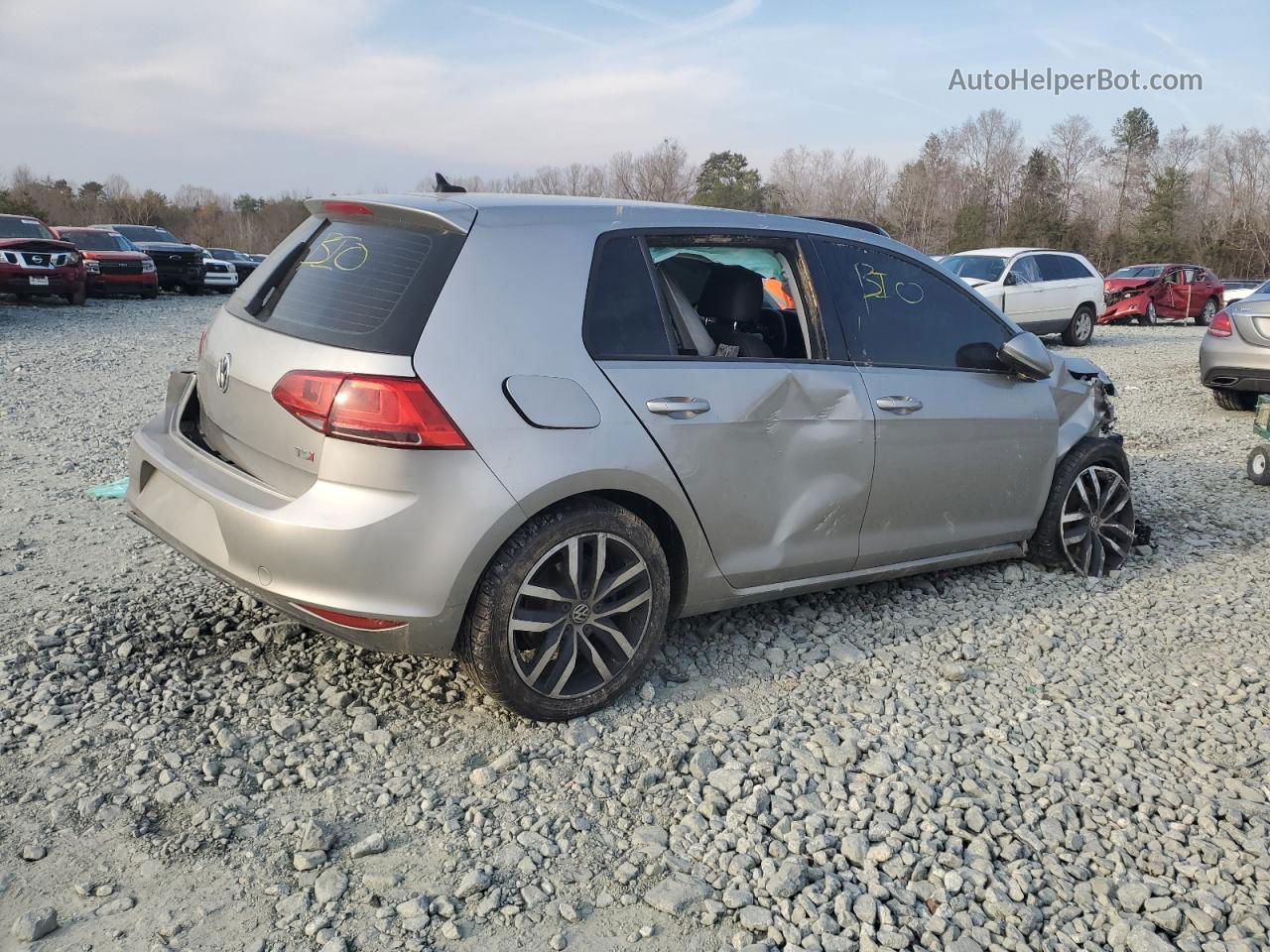 2016 Volkswagen Golf S/se Silver vin: 3VW217AU5GM024444