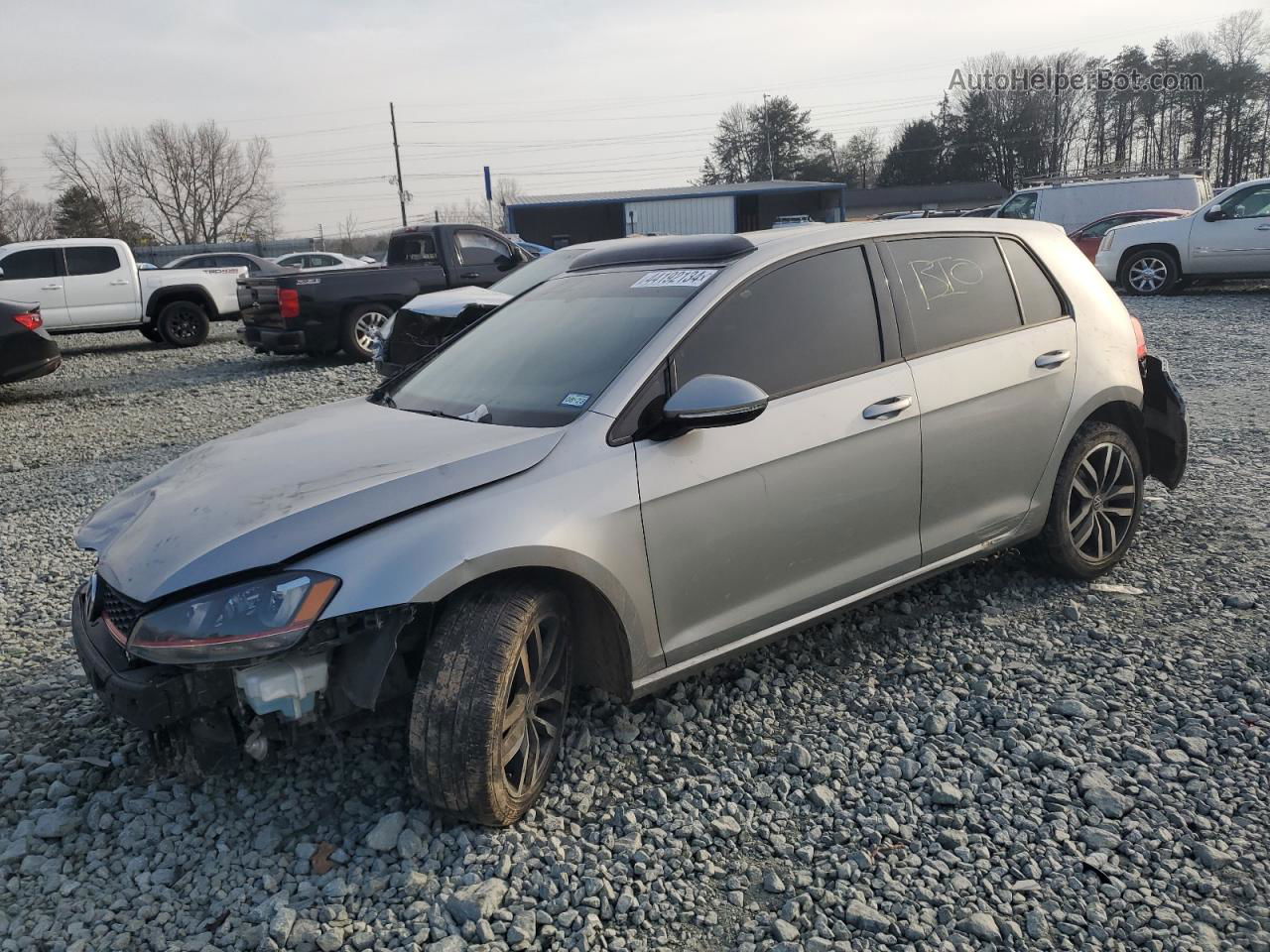 2016 Volkswagen Golf S/se Silver vin: 3VW217AU5GM024444