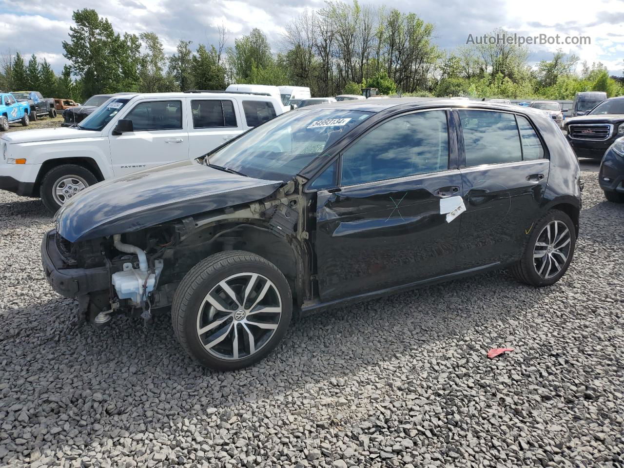 2016 Volkswagen Golf S/se Black vin: 3VW217AU5GM041602