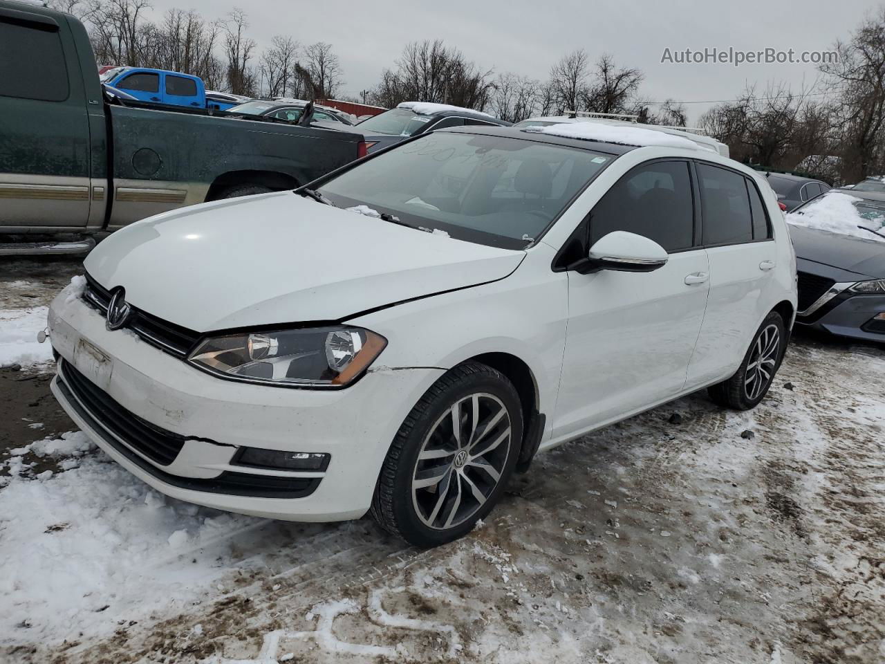 2016 Volkswagen Golf S/se White vin: 3VW217AU5GM061736