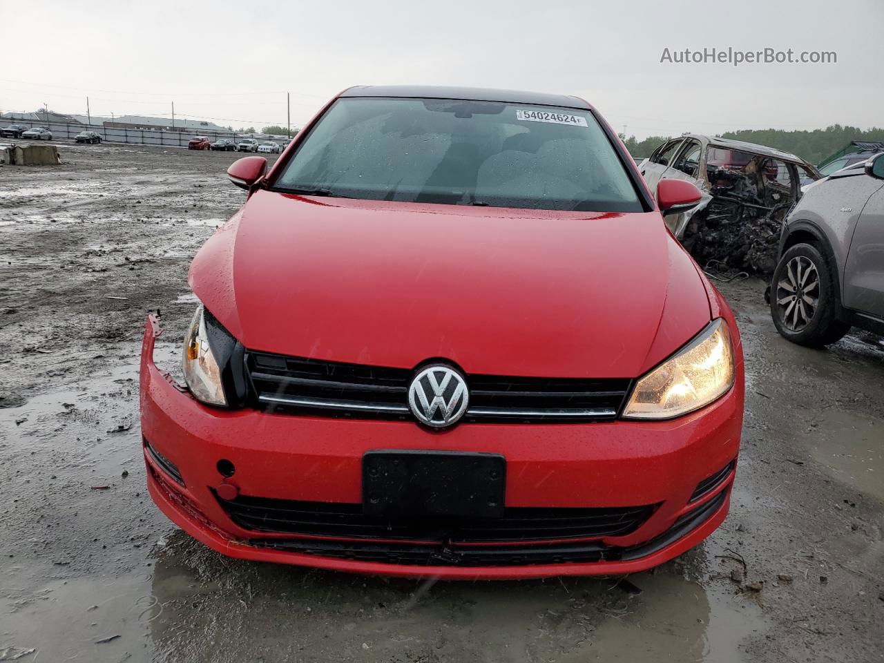 2017 Volkswagen Golf S Red vin: 3VW217AU5HM005460