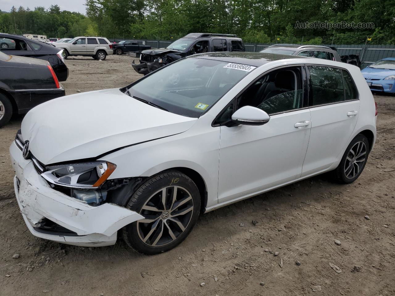 2017 Volkswagen Golf S White vin: 3VW217AU5HM013753