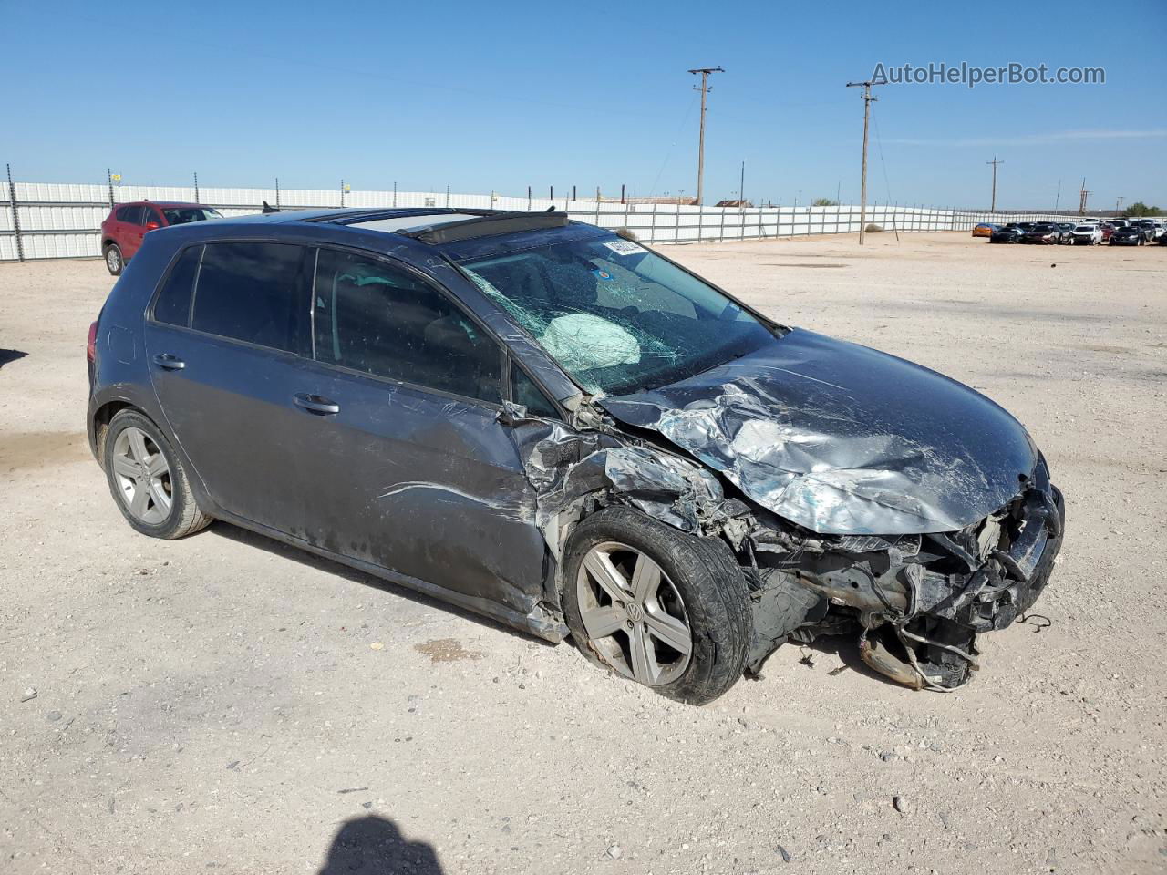 2017 Volkswagen Golf S Gray vin: 3VW217AU5HM023456