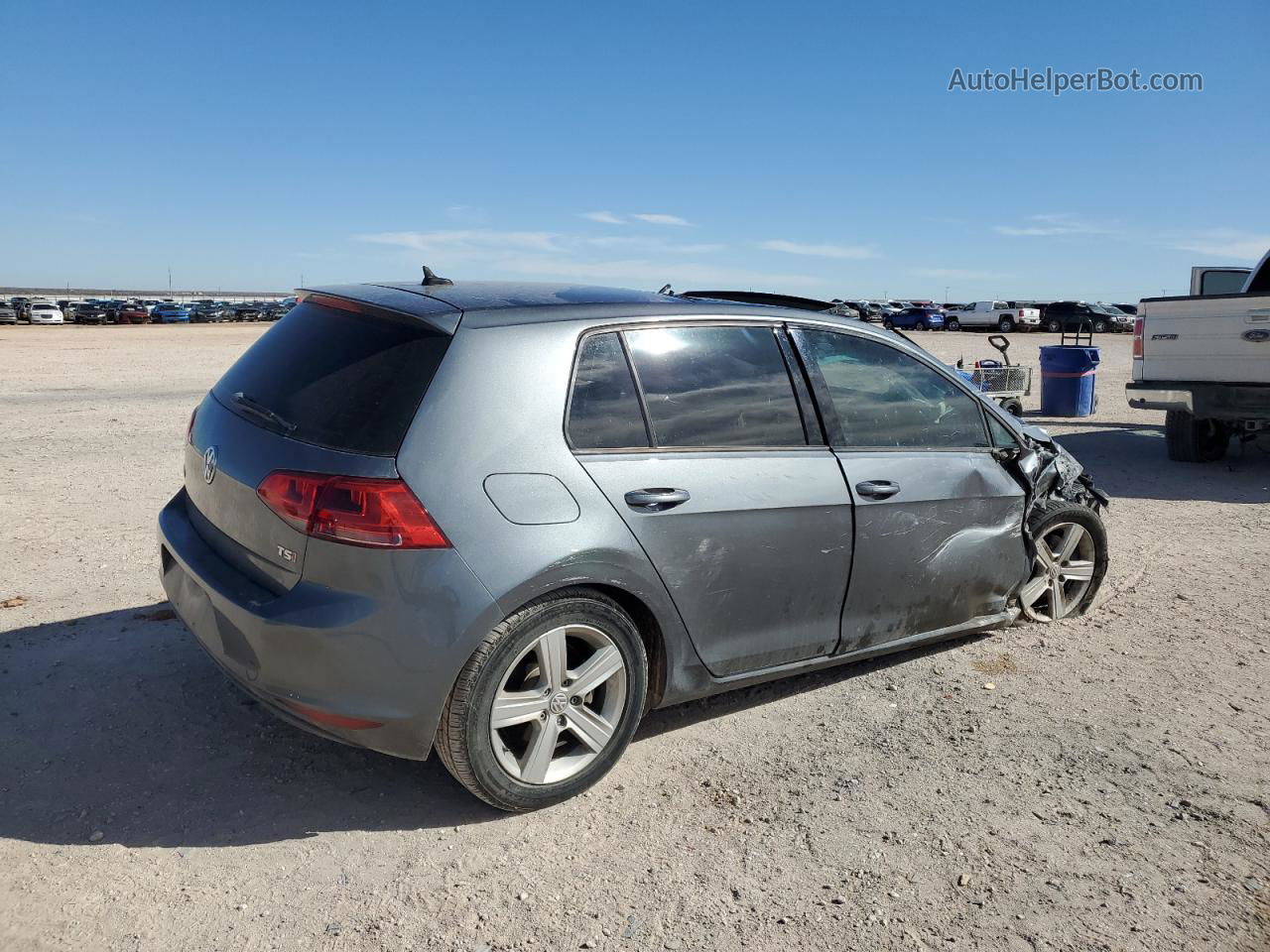 2017 Volkswagen Golf S Gray vin: 3VW217AU5HM023456