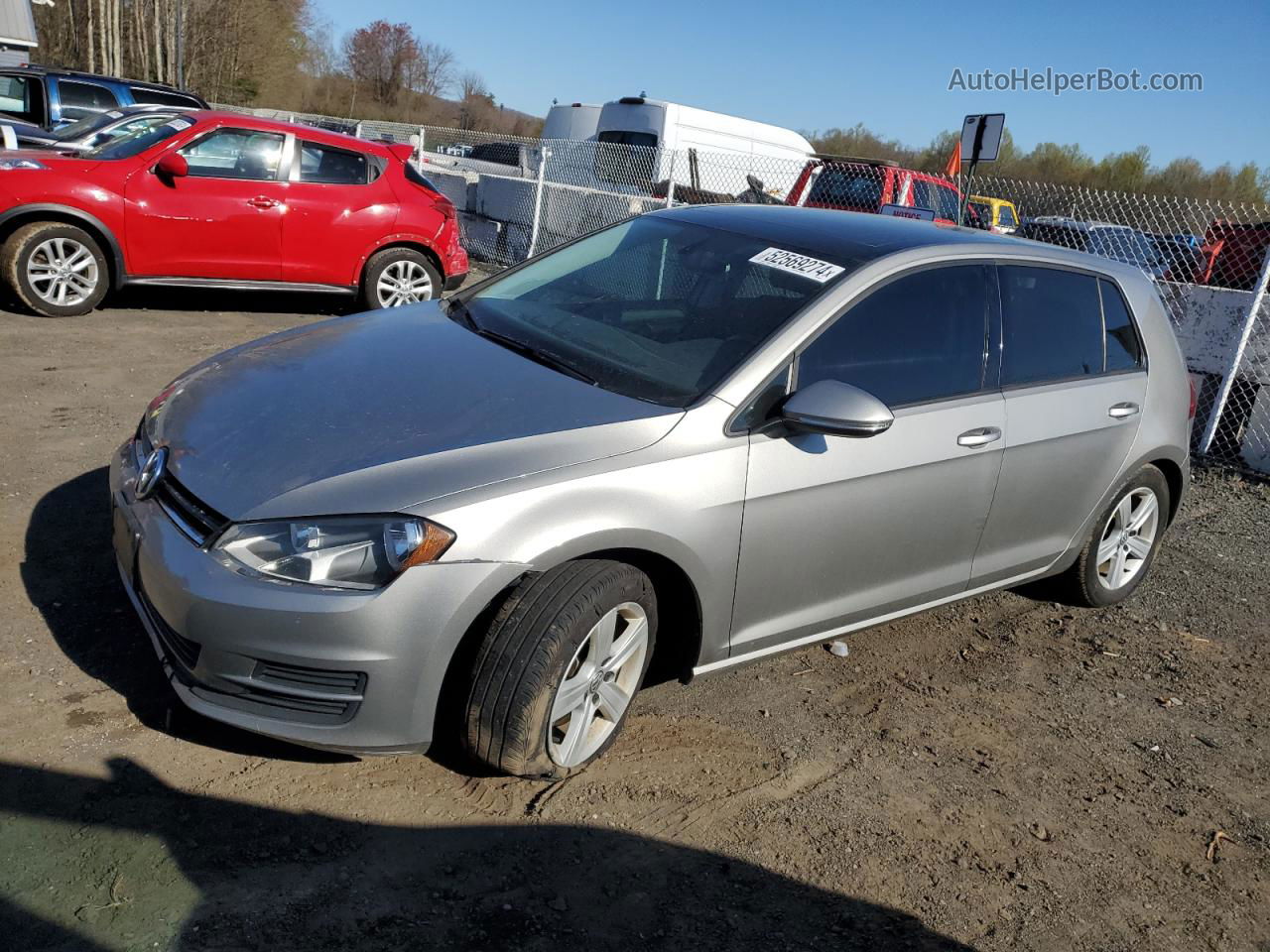 2017 Volkswagen Golf S Silver vin: 3VW217AU5HM023781