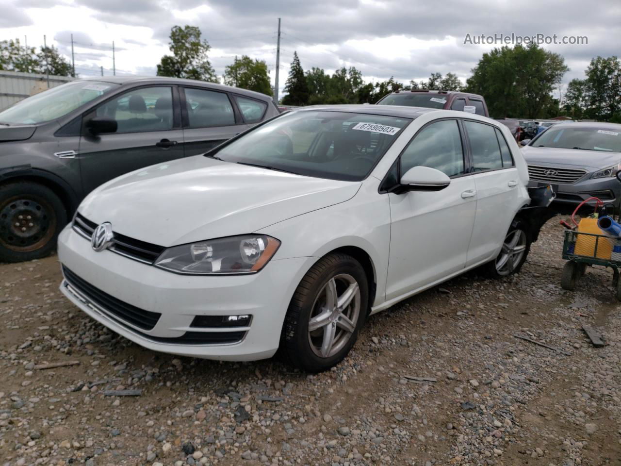 2015 Volkswagen Golf  White vin: 3VW217AU6FM011233