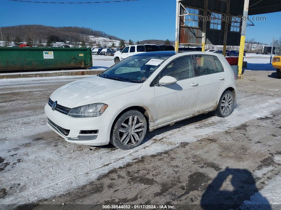 2015 Volkswagen Golf Tsi Se 4-door White vin: 3VW217AU6FM029571