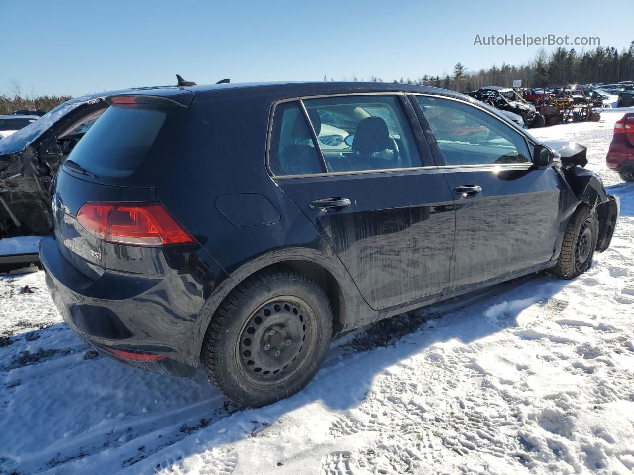 2015 Volkswagen Golf  Black vin: 3VW217AU6FM034706