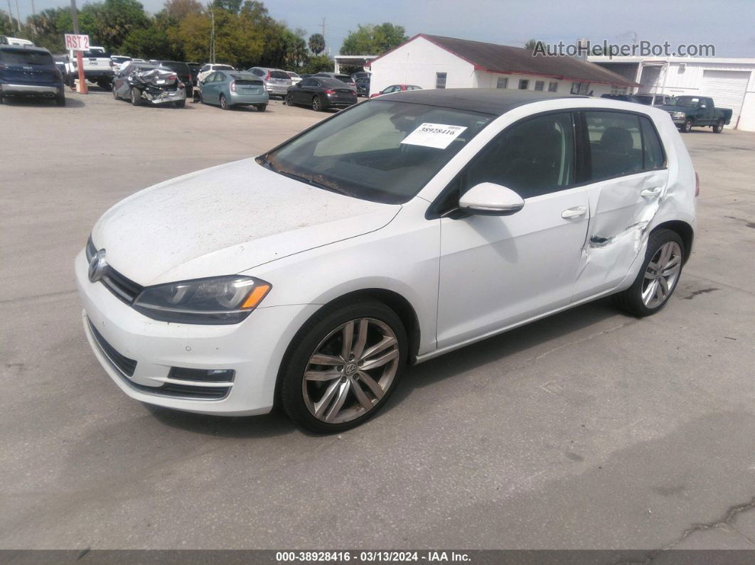 2015 Volkswagen Golf Tsi Sel 4-door White vin: 3VW217AU6FM083923