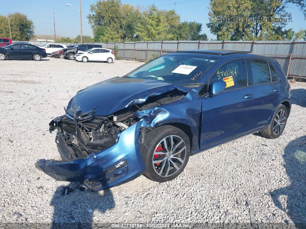 2015 Volkswagen Golf Tsi Se 4-door Blue vin: 3VW217AU6FM103278