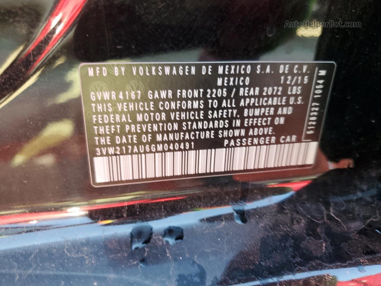 2016 Volkswagen Golf S/se Черный vin: 3VW217AU6GM040491