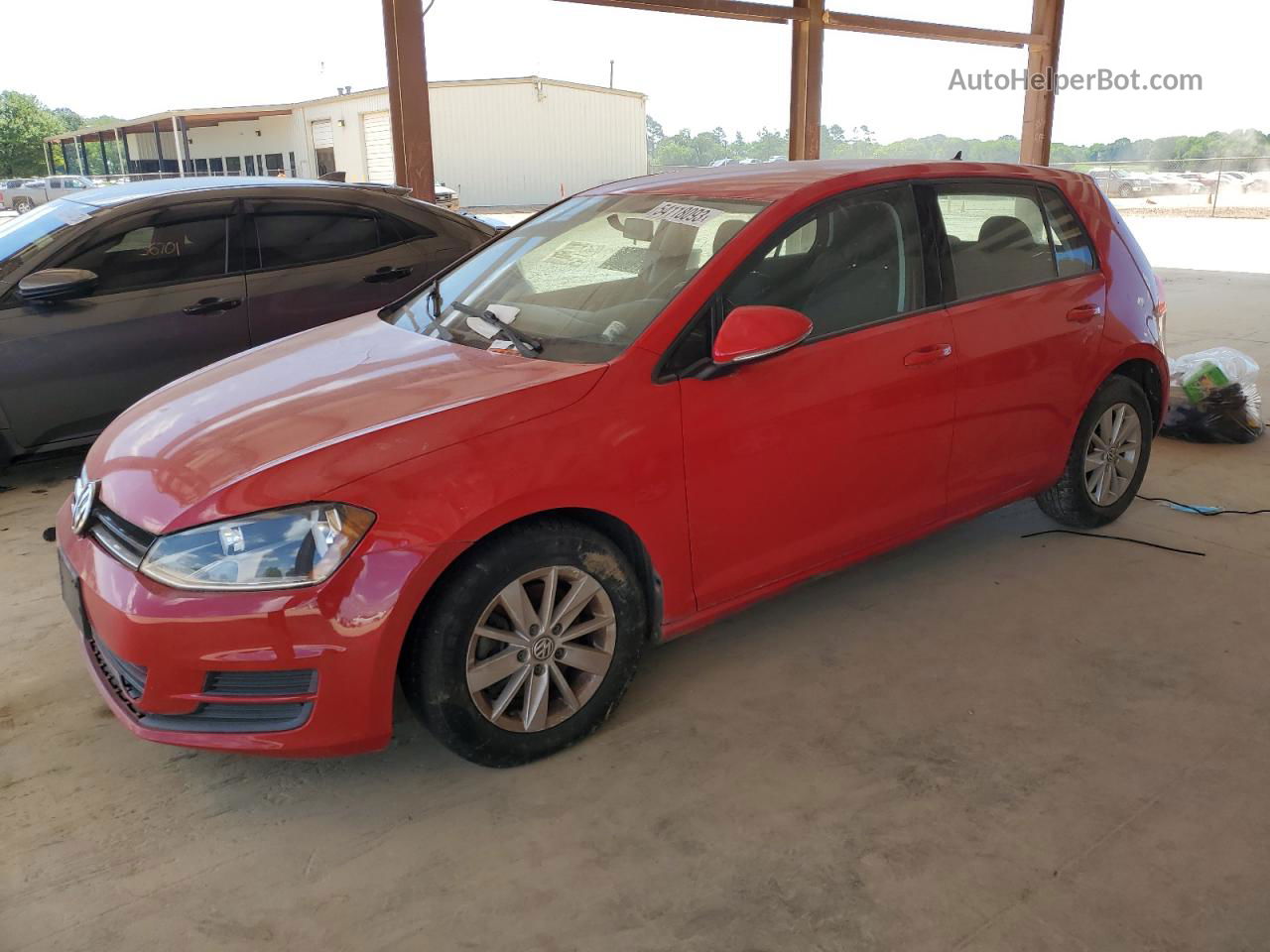 2016 Volkswagen Golf S/se Red vin: 3VW217AU6GM052964