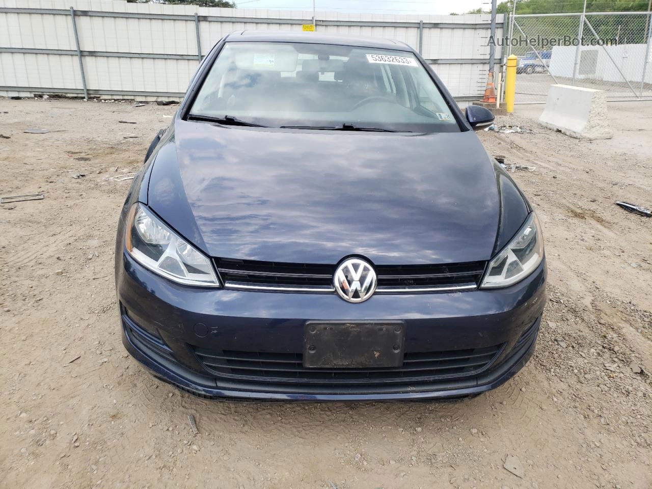 2016 Volkswagen Golf S/se Blue vin: 3VW217AU6GM055864