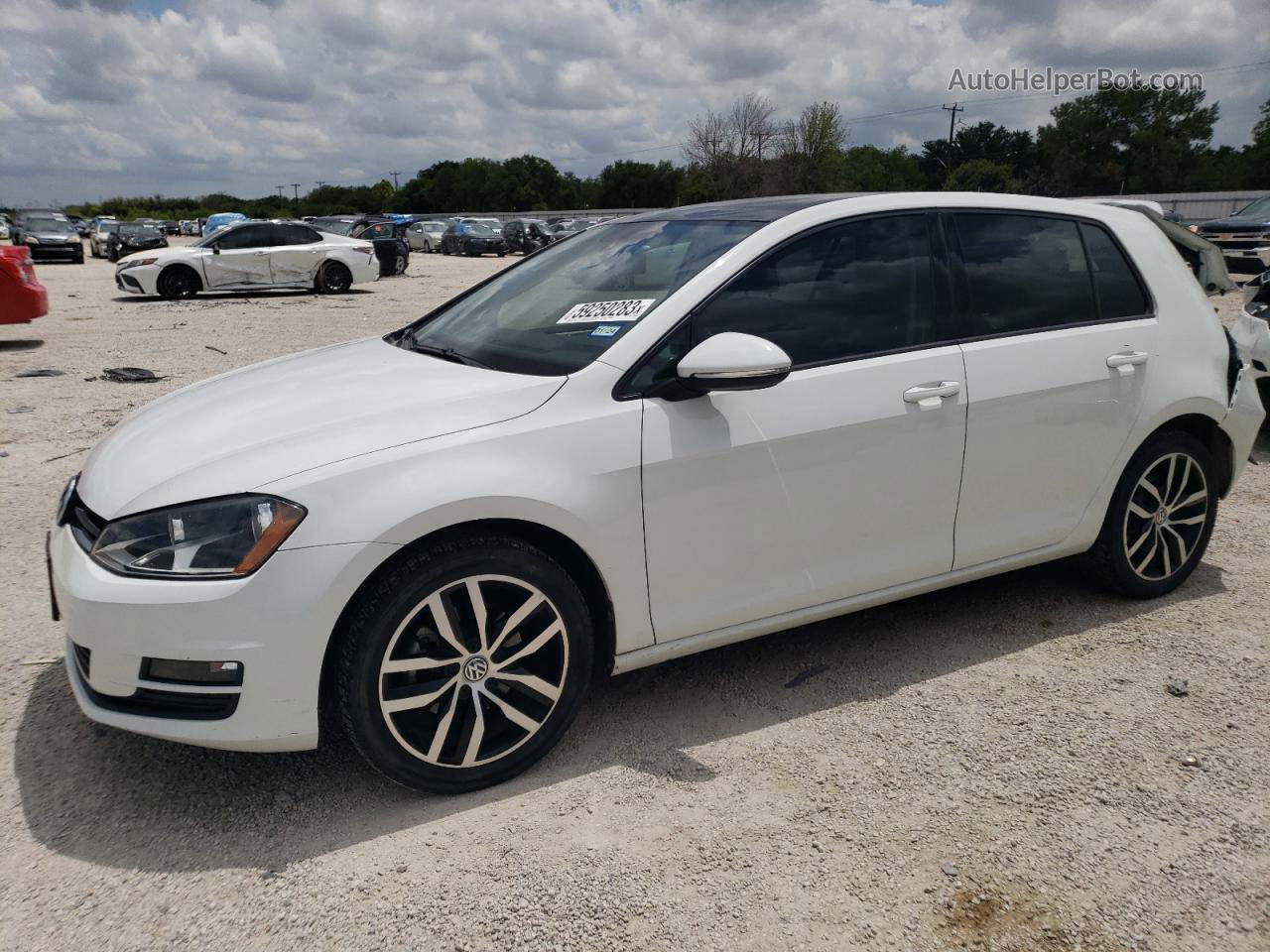 2017 Volkswagen Golf S White vin: 3VW217AU6HM017360