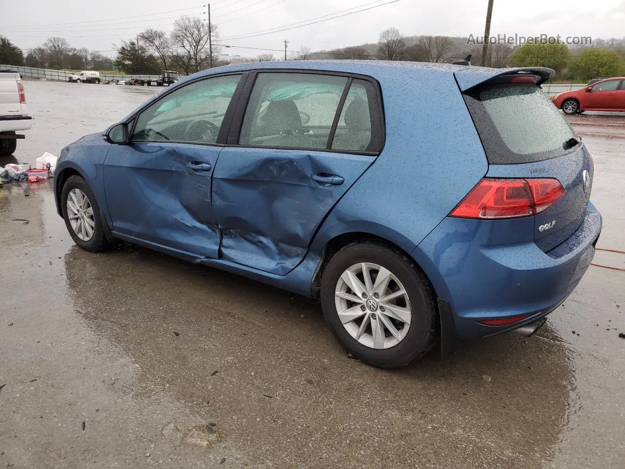 2017 Volkswagen Golf S Blue vin: 3VW217AU6HM022848