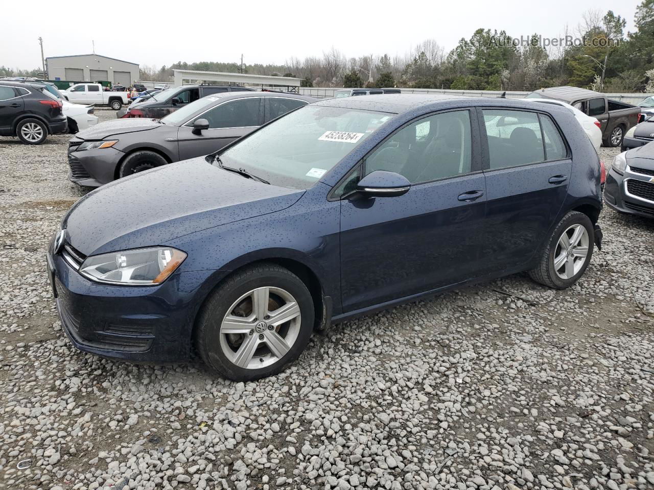 2017 Volkswagen Golf S Blue vin: 3VW217AU6HM073816